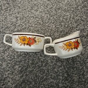 Temper Ware  Sugar Bowl and Gravy Dish set.